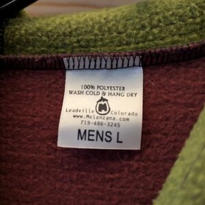 Melanzana Olive and Maroon Fleece Top